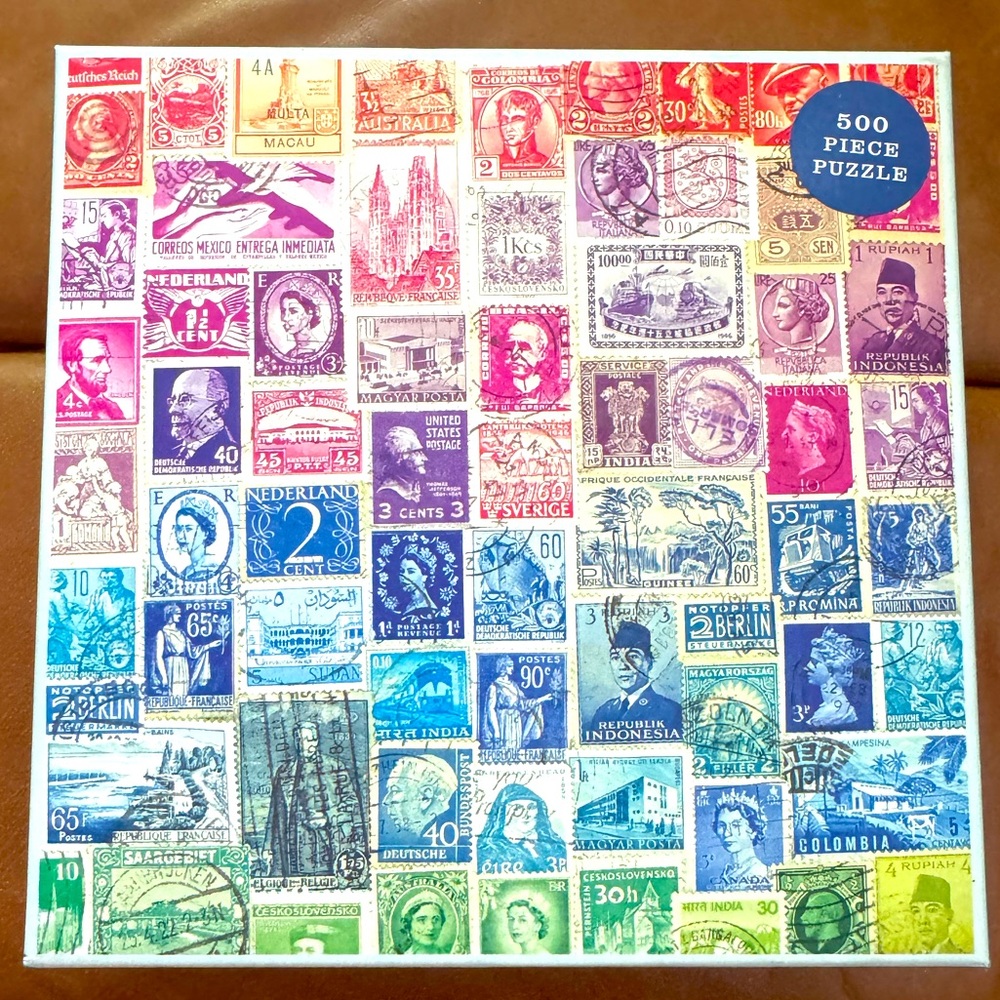 Anthropologie Multicolor Stamp Puzzle